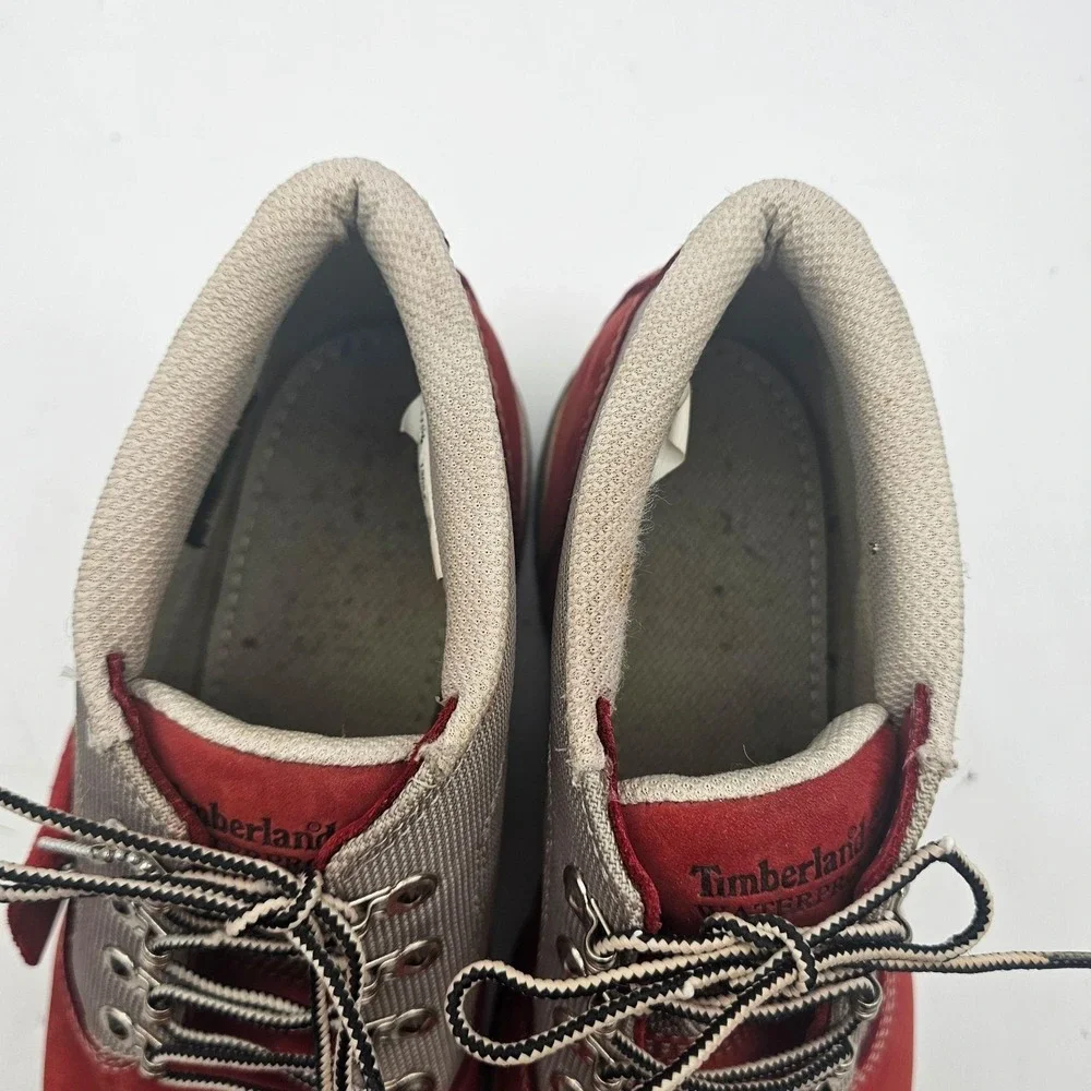 Timberland Boots Mens Size 11.5 Red Waterproof Hiking Trail Outdoor 13054